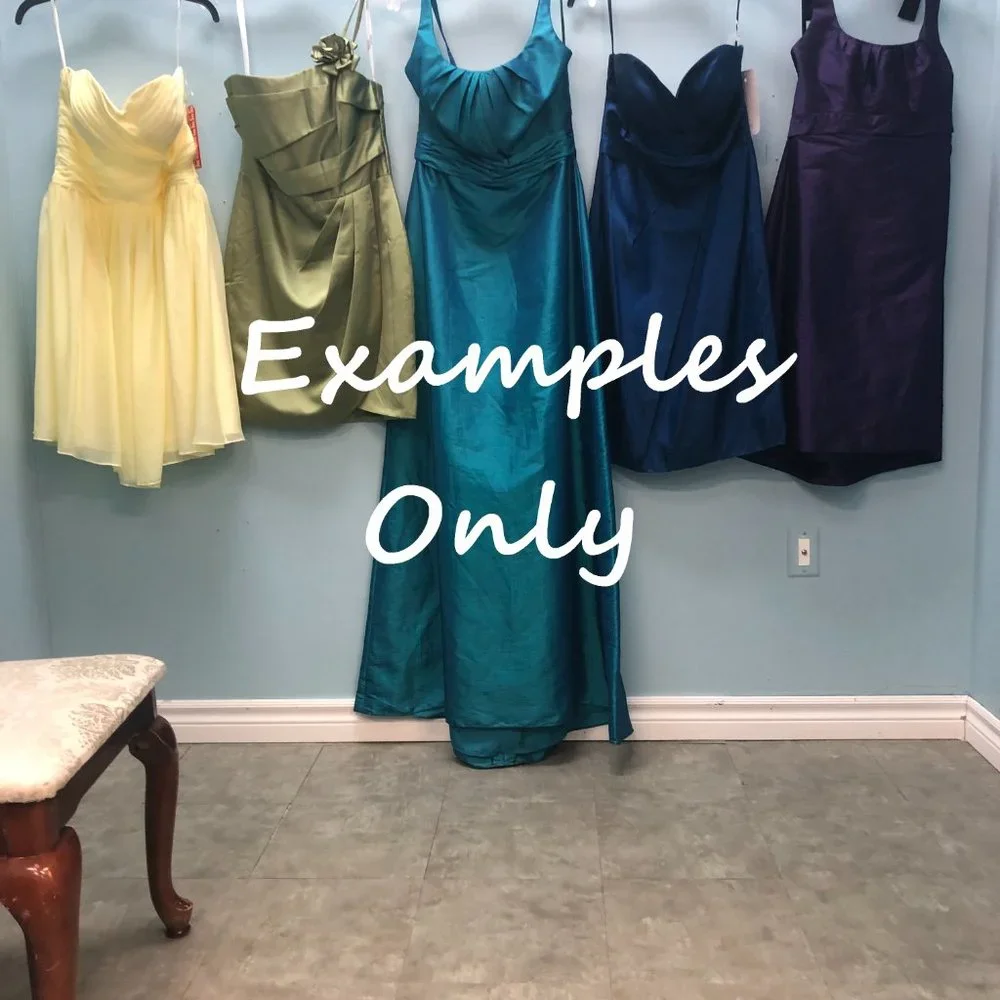 Lot of 5 Bridesmaids Formal Dresses, Samples,  Designer Stamped - Picture 9 of 16